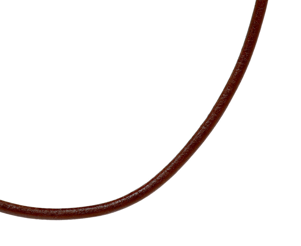 Brown Leather Scuba Cord Necklace