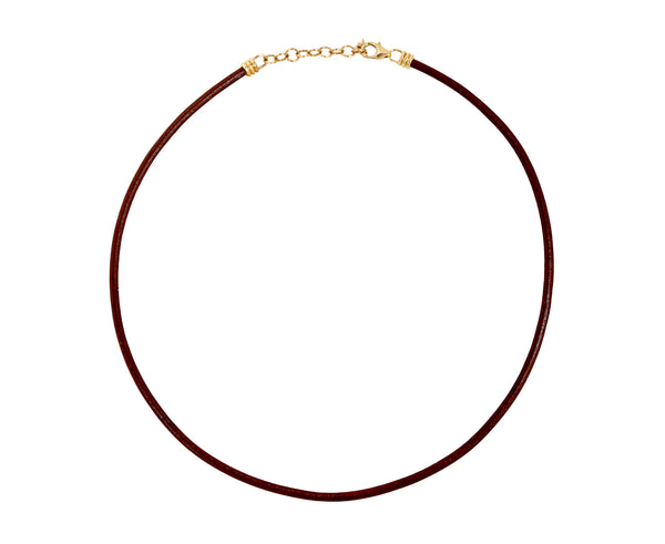 Beck Jewels Brown Leather Scuba Cord Necklace