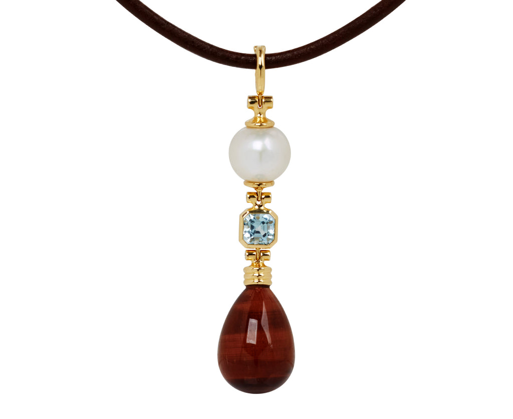 Brown Leather Scuba Cord Necklace