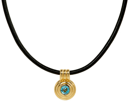 Blue Topaz Ripple Choker Necklace