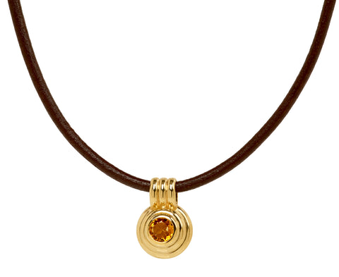 Citrine Ripple Choker Necklace