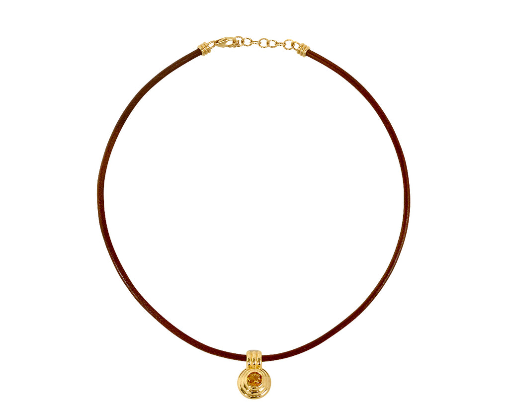 Citrine Ripple Choker Necklace