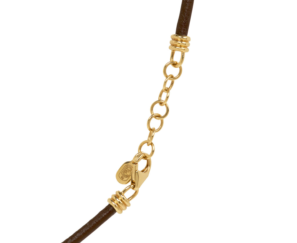 Green Amethyst Scuba Leather Necklace