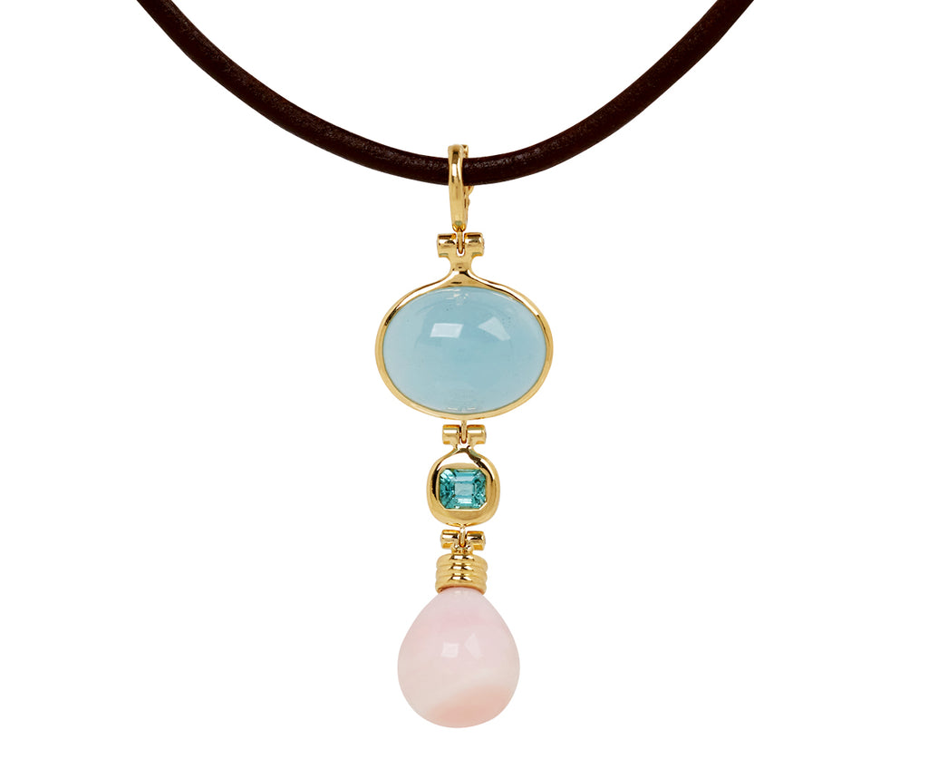 Aquamarine, Tourmaline and Opal Porto Pendant ONLY
