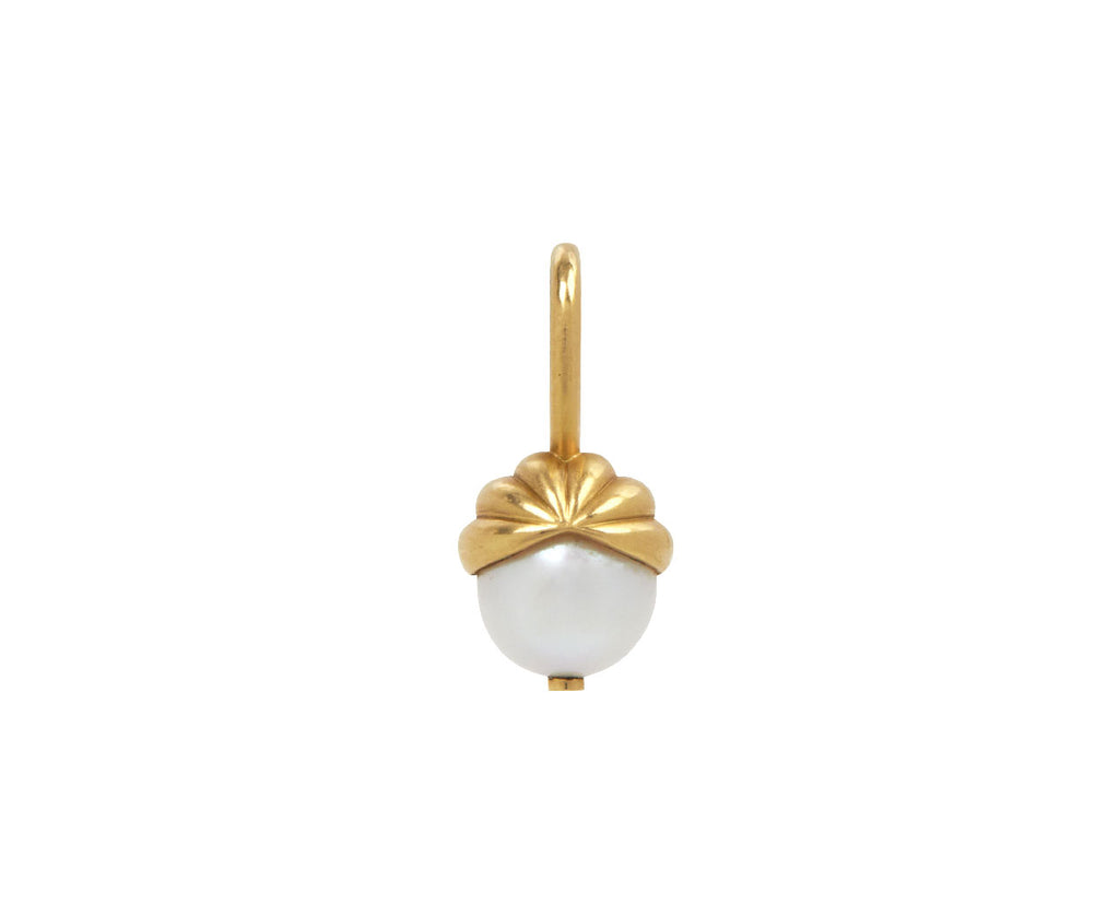 White Pearl and Emerald Scallop Pendant ONLY