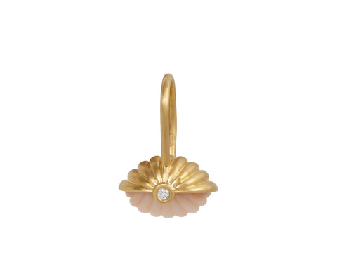 Mini Vintage Scalloped Coral Pendant ONLY