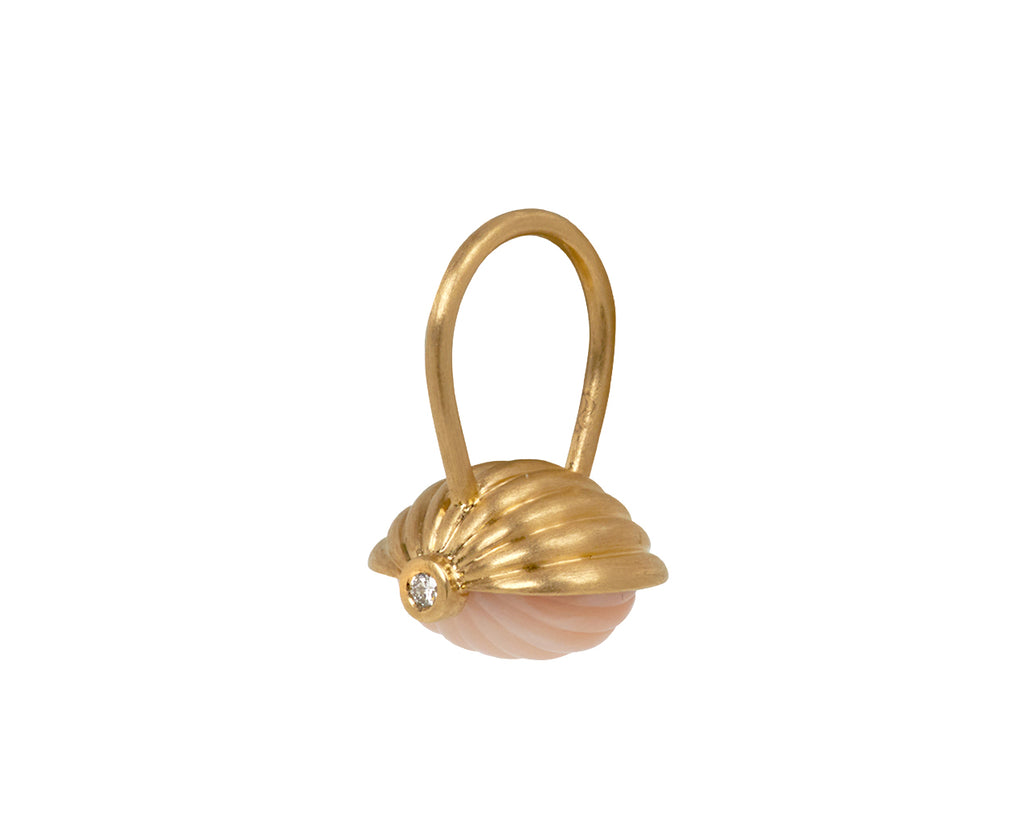 Mini Vintage Scalloped Coral Pendant ONLY
