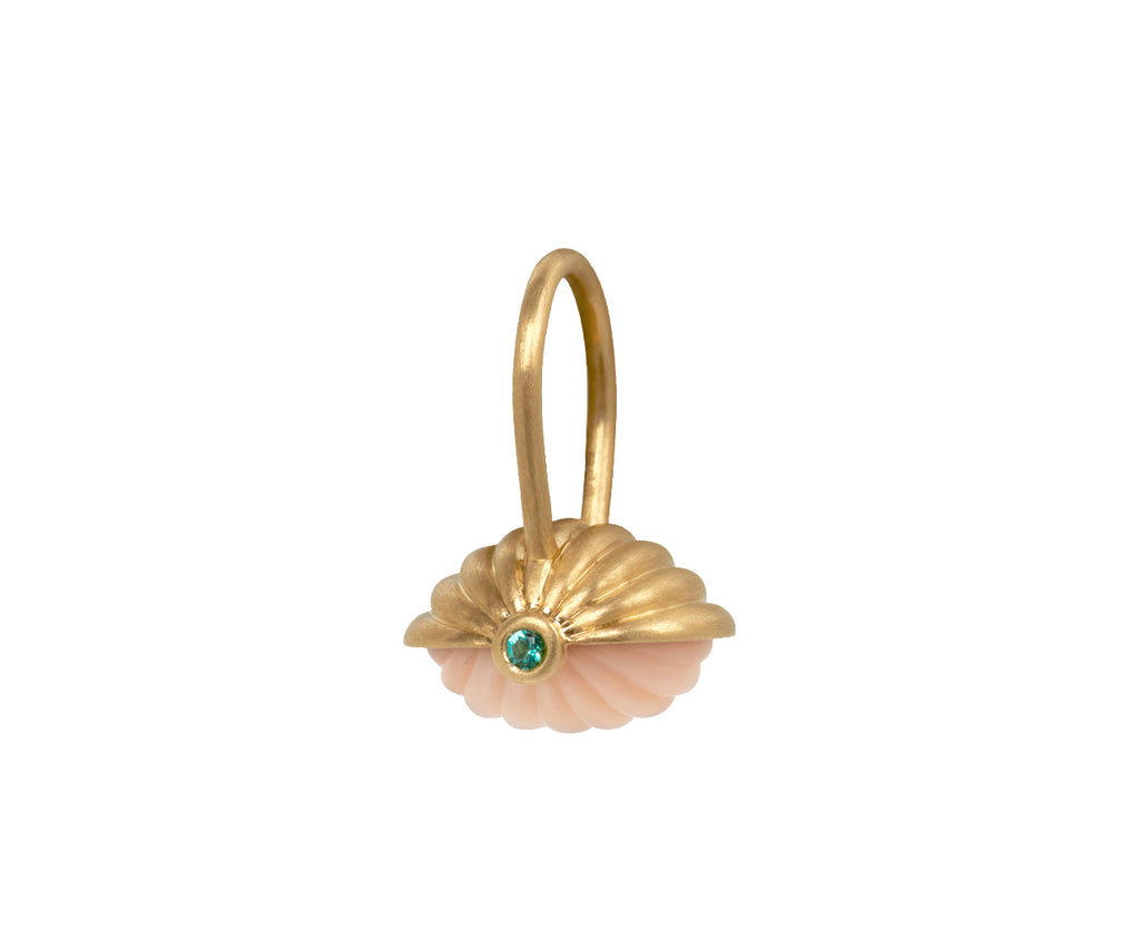 Mini Vintage Scalloped Coral Pendant ONLY