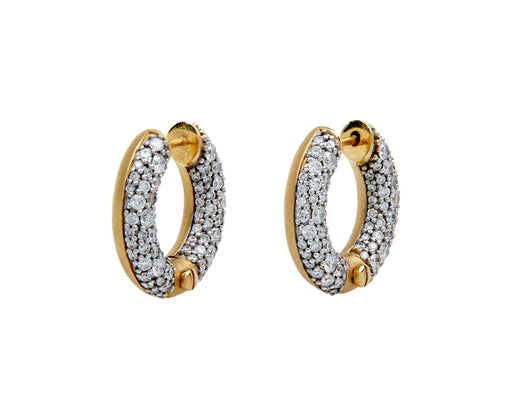 Diamond Arco Hoop Earrings