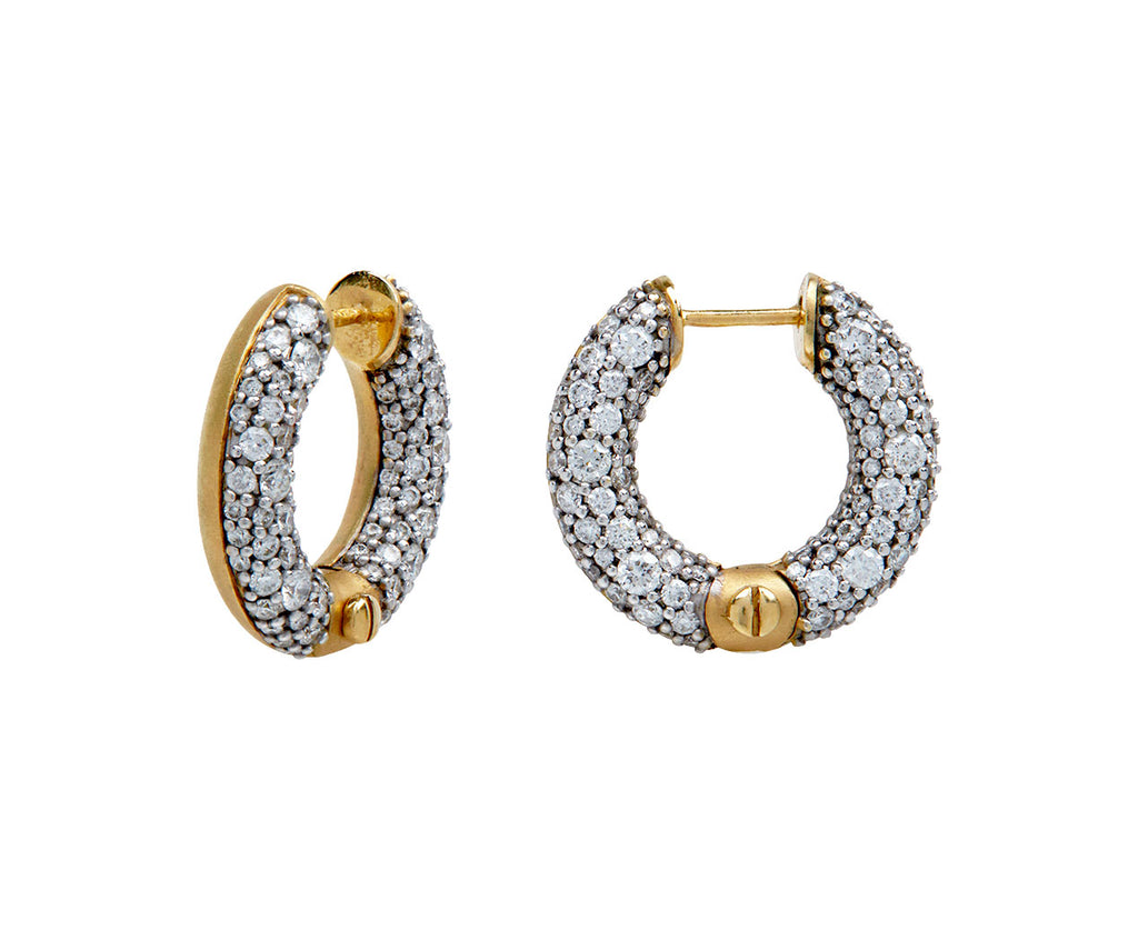 Diamond Arco Hoop Earrings