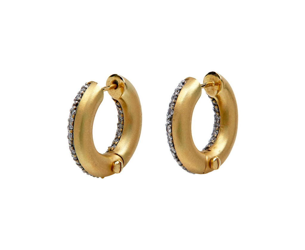 Diamond Arco Hoop Earrings