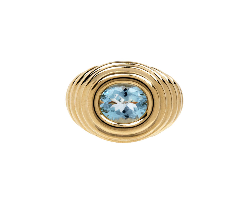 Aquamarine pinky sales ring
