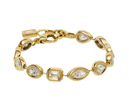 Mixed Shape Diamond Pillow Bracelet