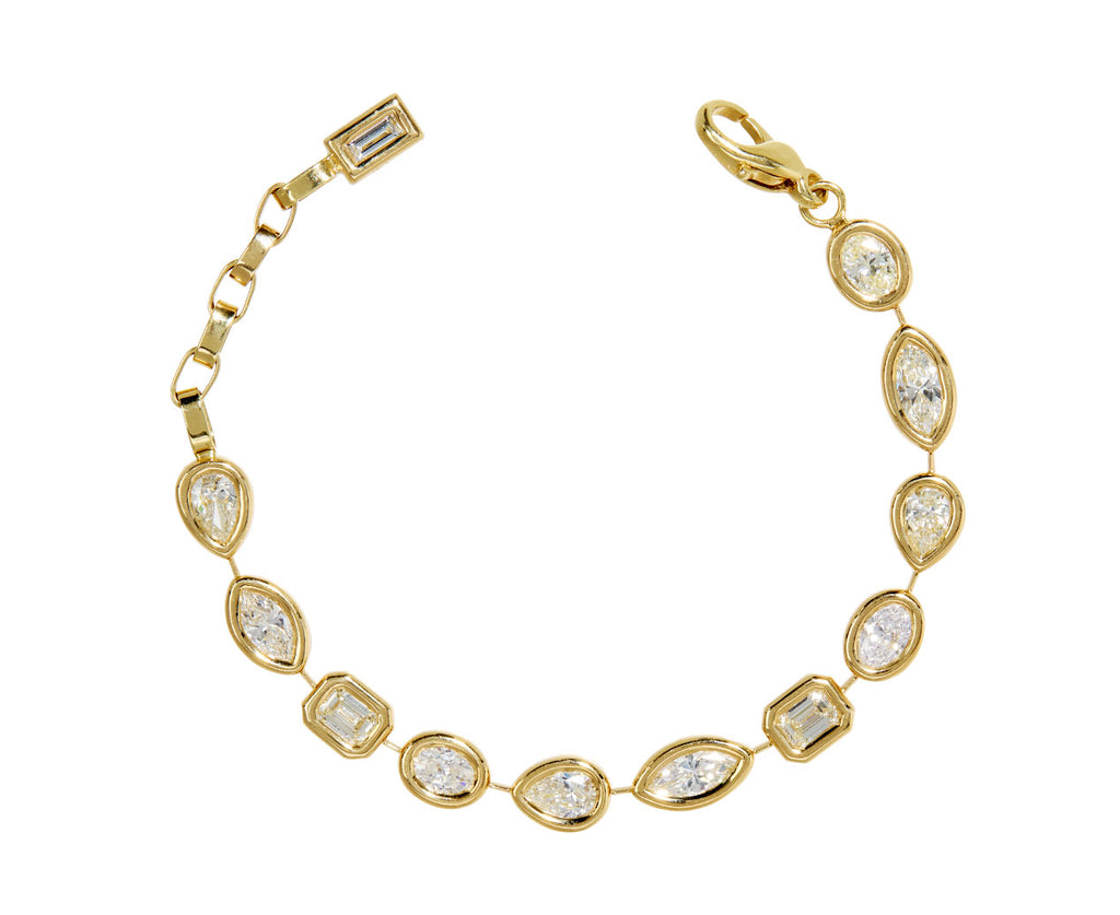 Mixed Shape Diamond Pillow Bracelet
