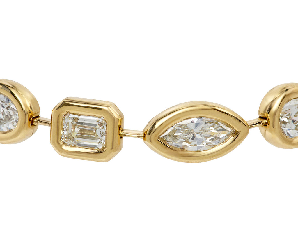 Mixed Shape Diamond Pillow Bracelet