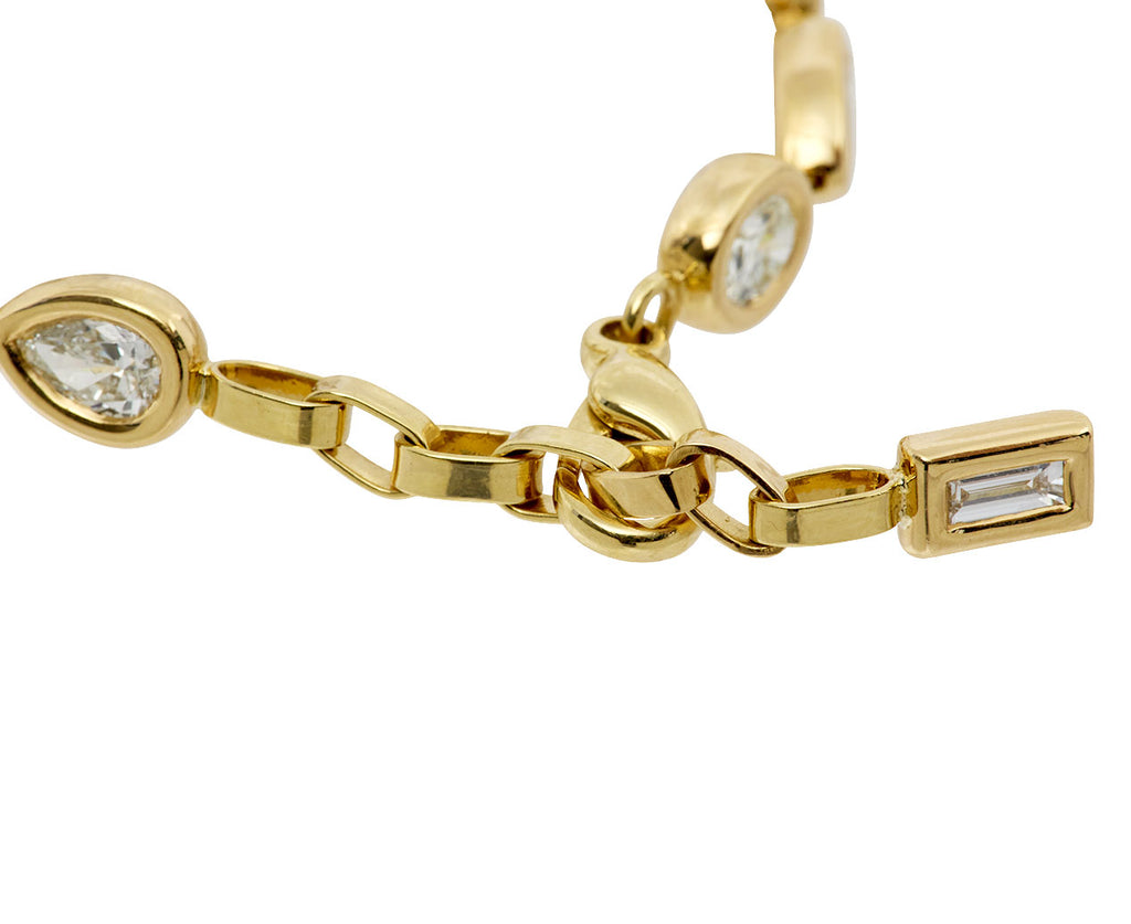 Mixed Shape Diamond Pillow Bracelet