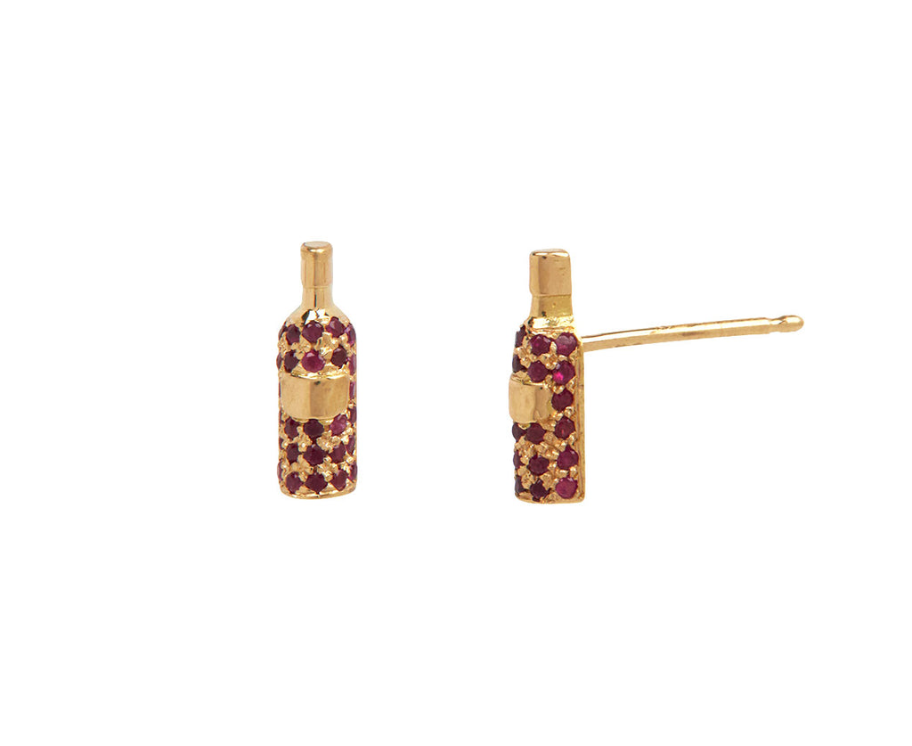 Wine Bottle Stud Earrings