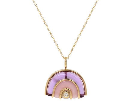 Amethyst, Pink Opal and Moonstone Marianne Necklace