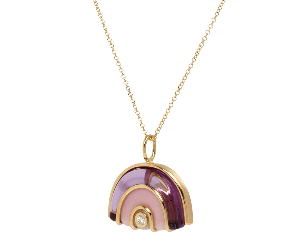 Amethyst, Pink Opal and Moonstone Marianne Necklace