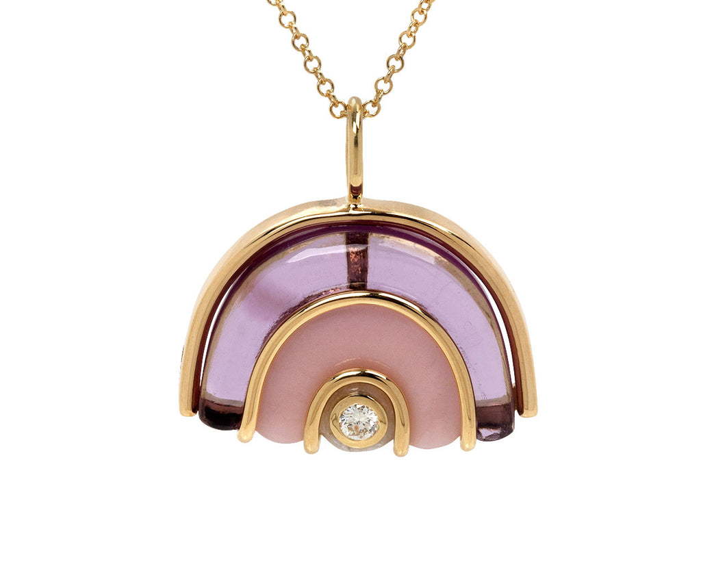 Amethyst, Pink Opal and Moonstone Marianne Necklace