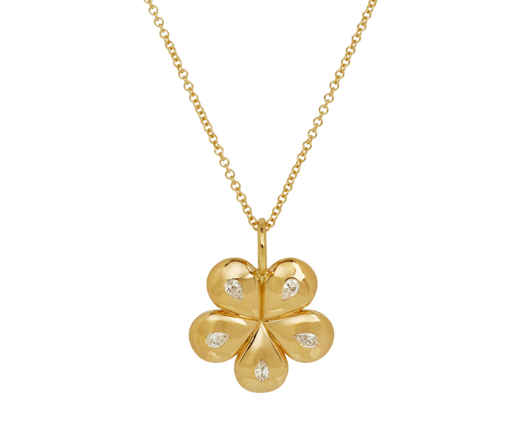Mini Petal Flower Pendant Necklace