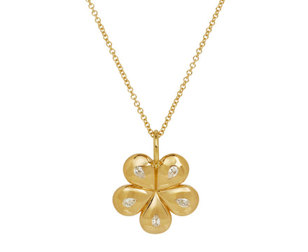 Mini Petal Flower Pendant Necklace