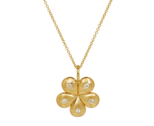 Mini Petal Flower Pendant Necklace