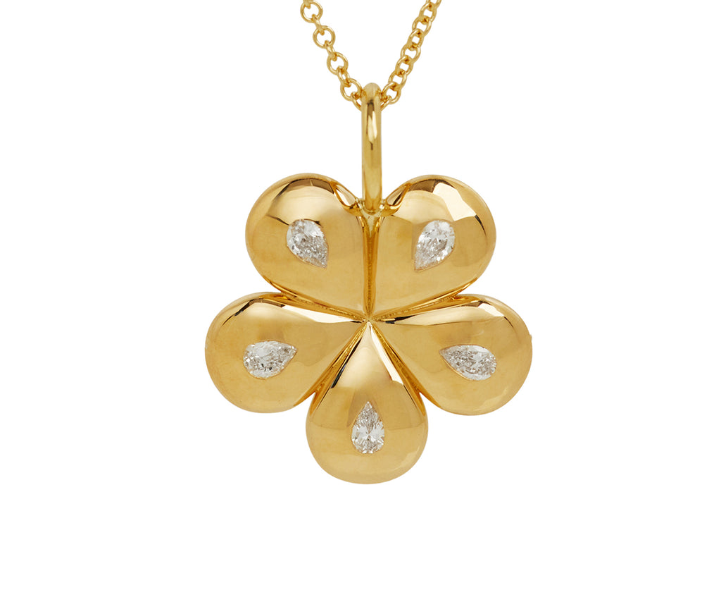 Mini Petal Flower Pendant Necklace