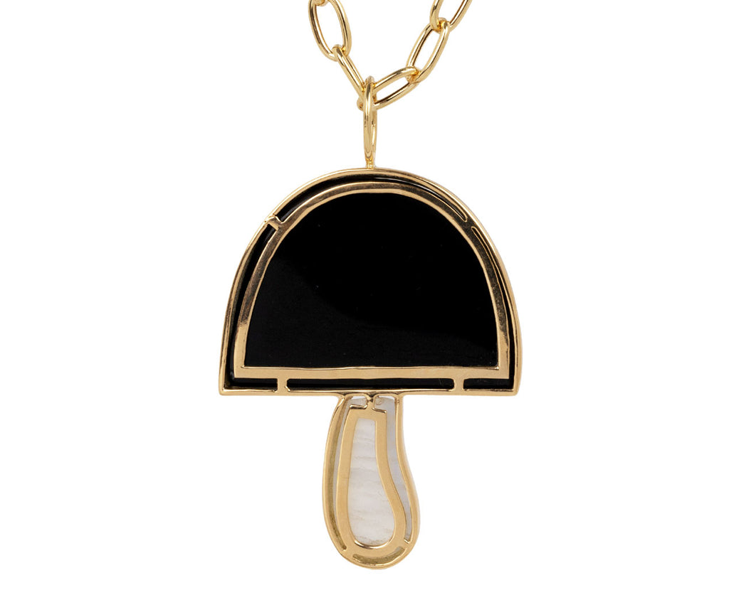 Brent Neale Onyx, Moonstone and Diamond Magic Mushroom Necklace Back