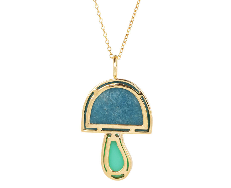 Beaded Ethiopian Opal & Aquamarine Necklace- 33 Inches | Bluestone Jewelry  | Tahoe City, CA