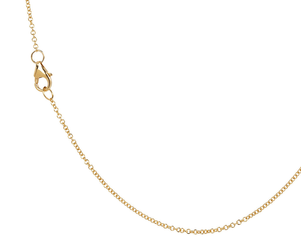 Brent Neale Rainbow Moonstone and Blue Sapphire Mini Mushroom Necklace Chain Clasp