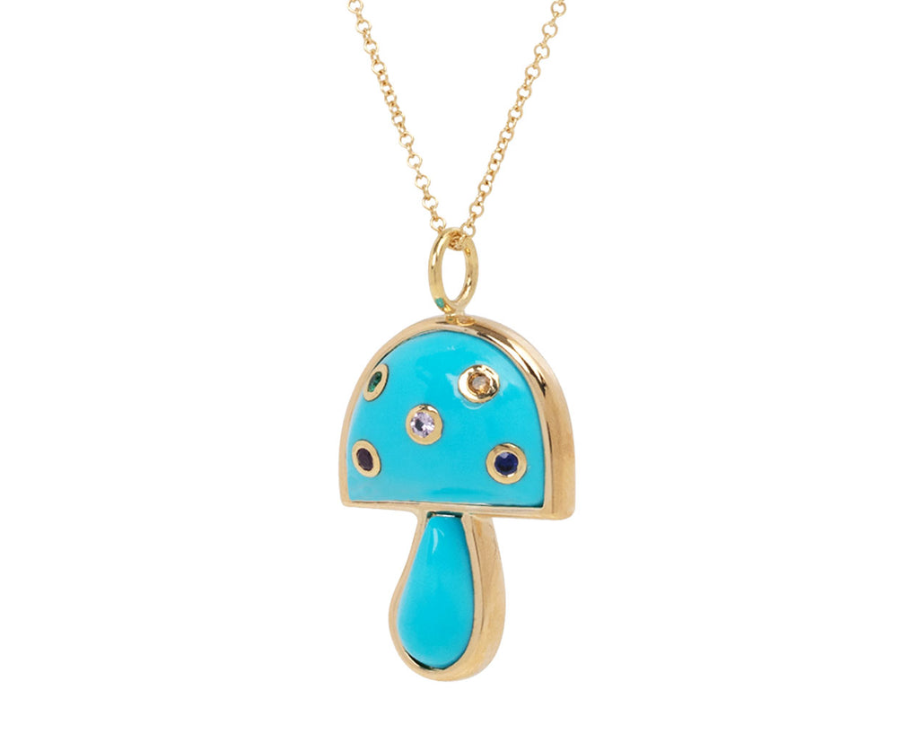 Turquoise Mini Mushroom Necklace