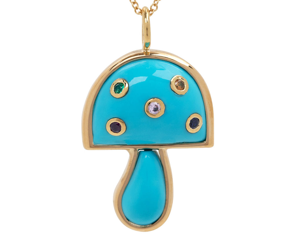Turquoise Mini Mushroom Necklace