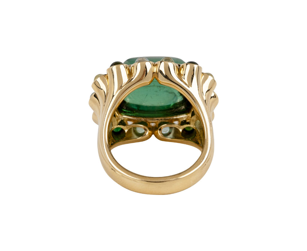 Green Tourmaline Wildflower Ring