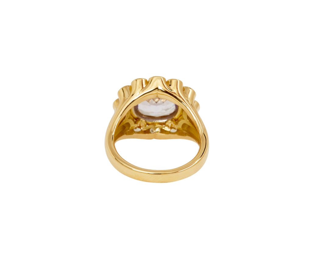 Rose de France Wildflower Ring with Diamond Petals
