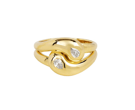 Brent Neale Pear Shaped Diamond Mini Knot Ring