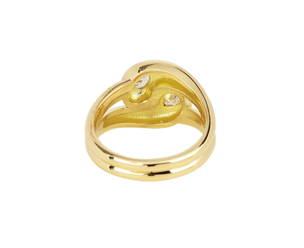 Brent Neale Pear Shaped Diamond Mini Knot Ring Back