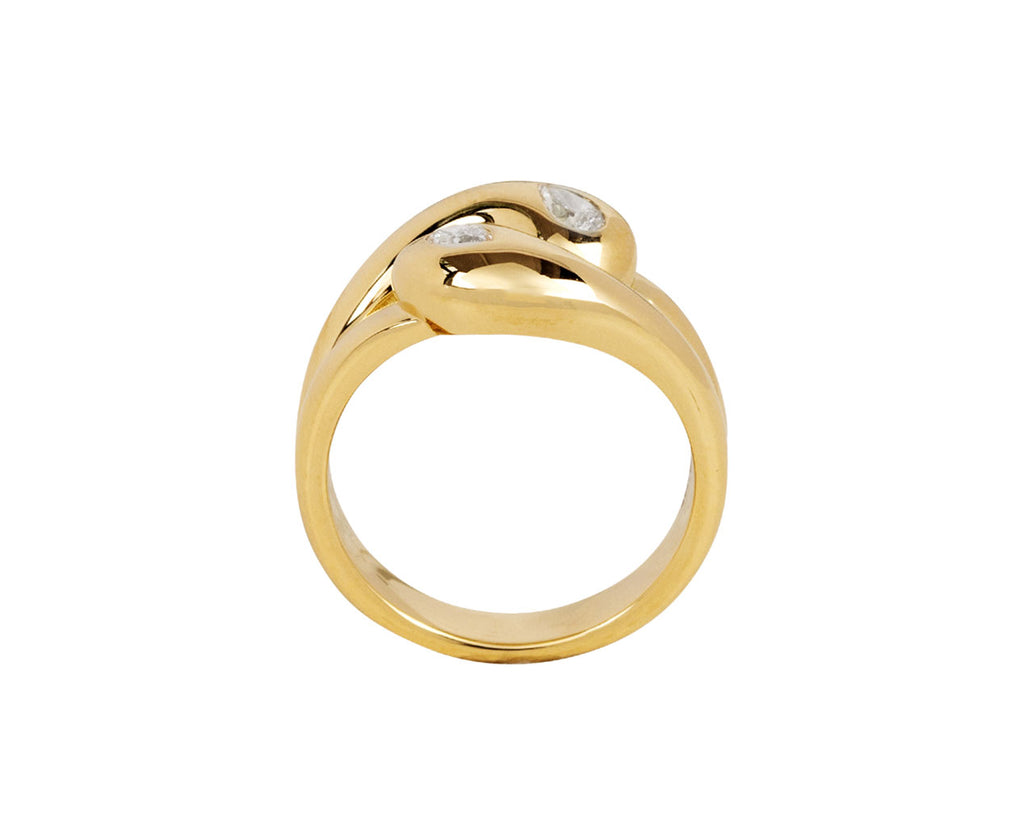 Brent Neale Pear Shaped Diamond Mini Knot Ring Top