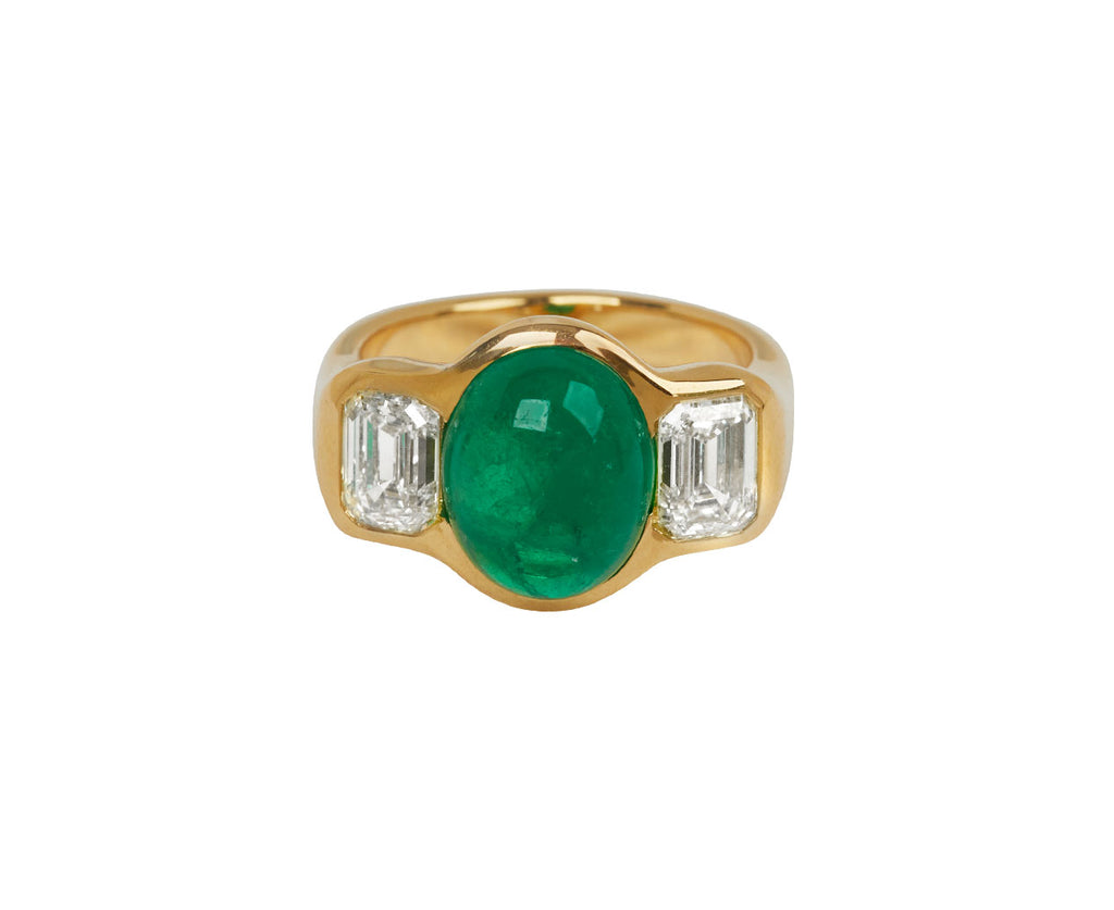 Emerald and Diamond BNS Ring