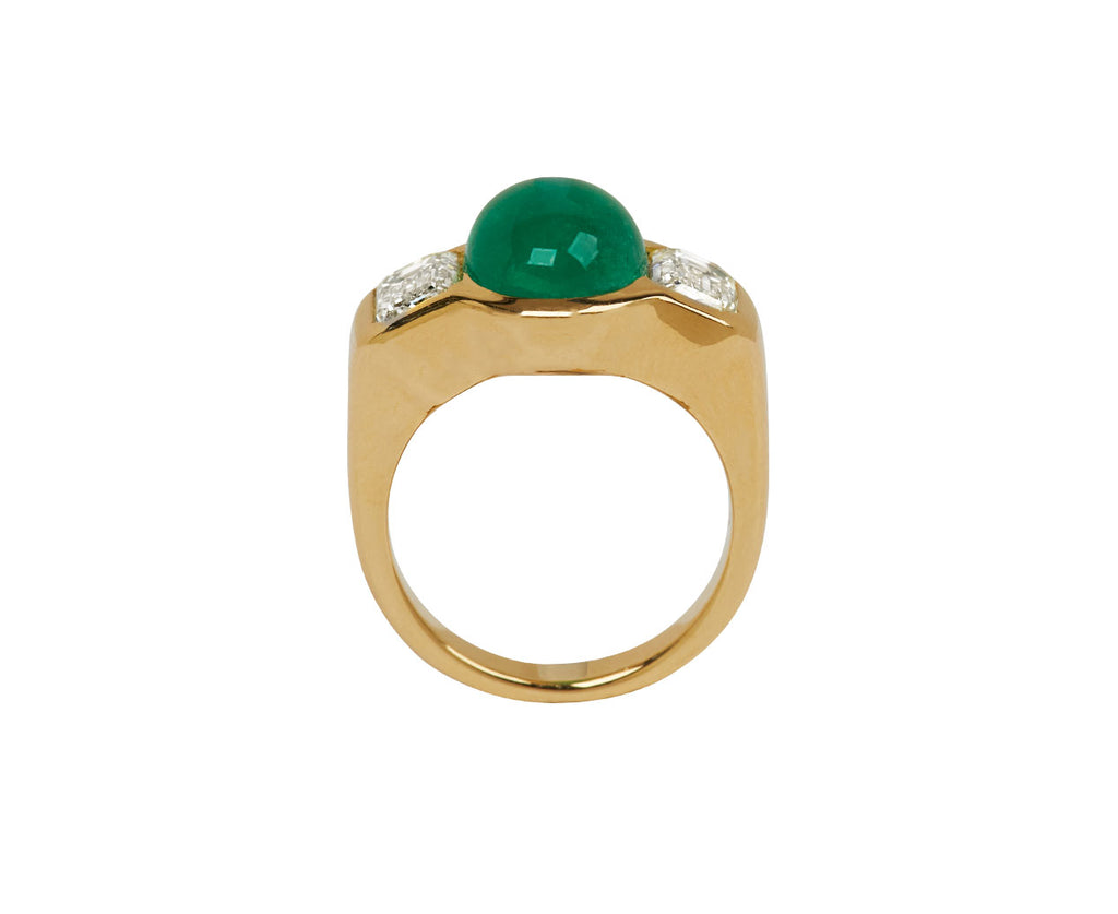 Emerald and Diamond BNS Ring