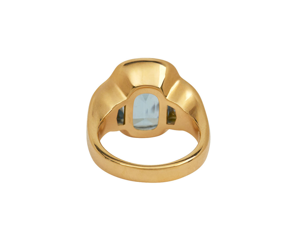 Aquamarine and Diamond BNS Ring
