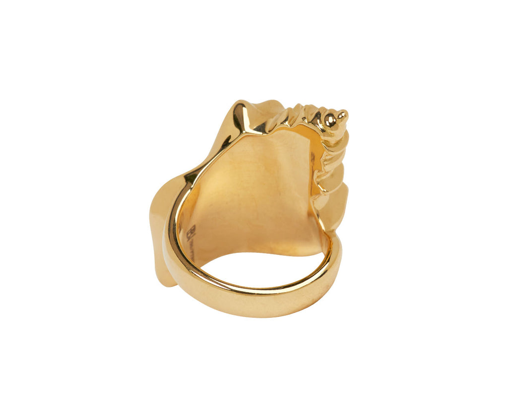 Blue Sapphire Conch Ring