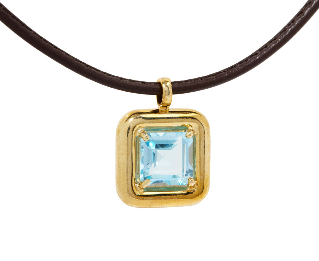 Bea Bongiasca Blue Topaz Candy Pendant Necklace - Closeup