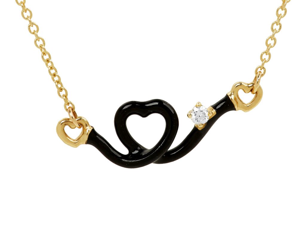 Baby Heart and Diamond Pendant Necklace