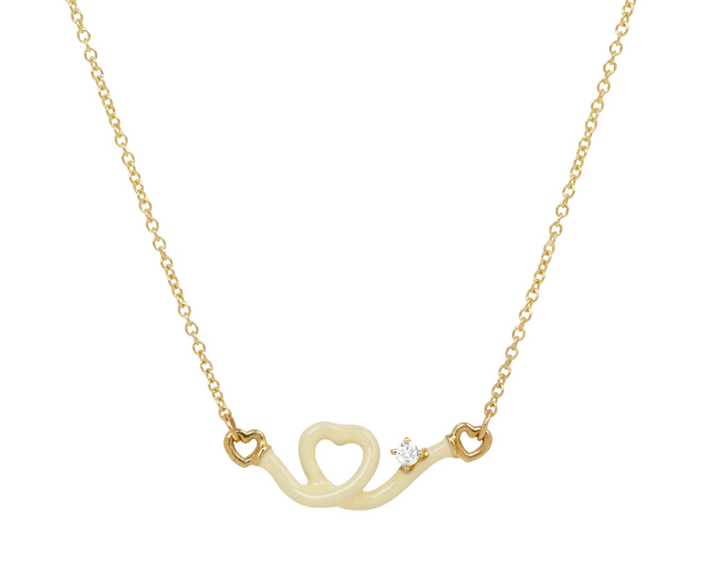 Baby Heart and Diamond Pendant Necklace