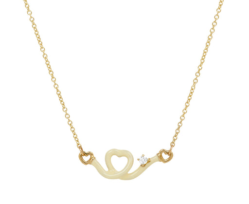 Baby Heart and Diamond Pendant Necklace