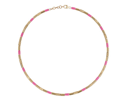 Bubblegum Enamel Tubini Necklace