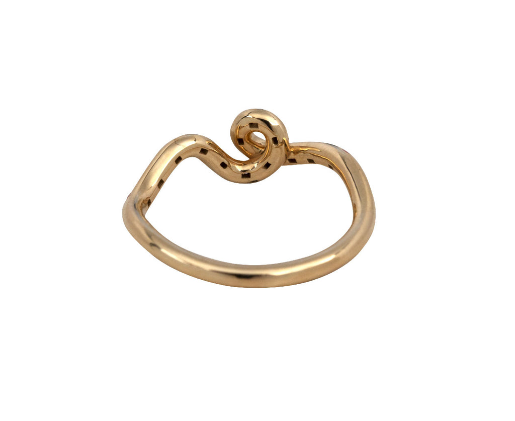 Diamond Sprinkle Red Polka Dot Wave Ring