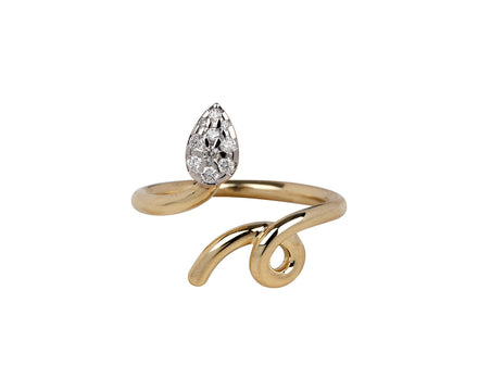 Diamond Tear Shaped Baby Vine Ring