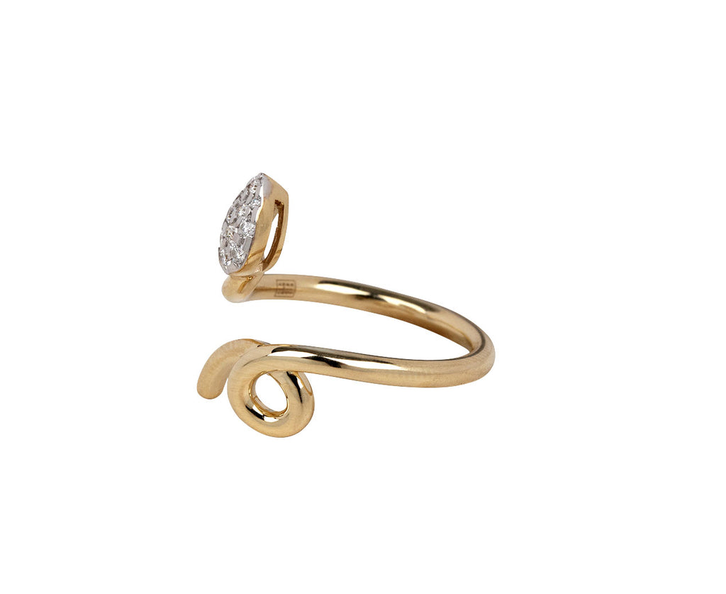 Diamond Tear Shaped Baby Vine Ring